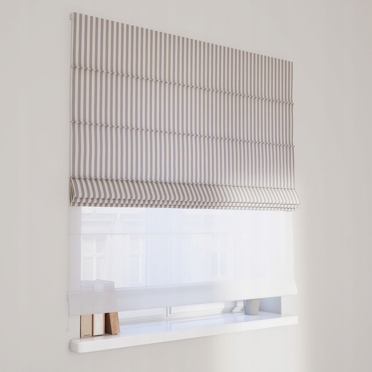 Hotová římská roleta Duo 120 x 150 cm modrá