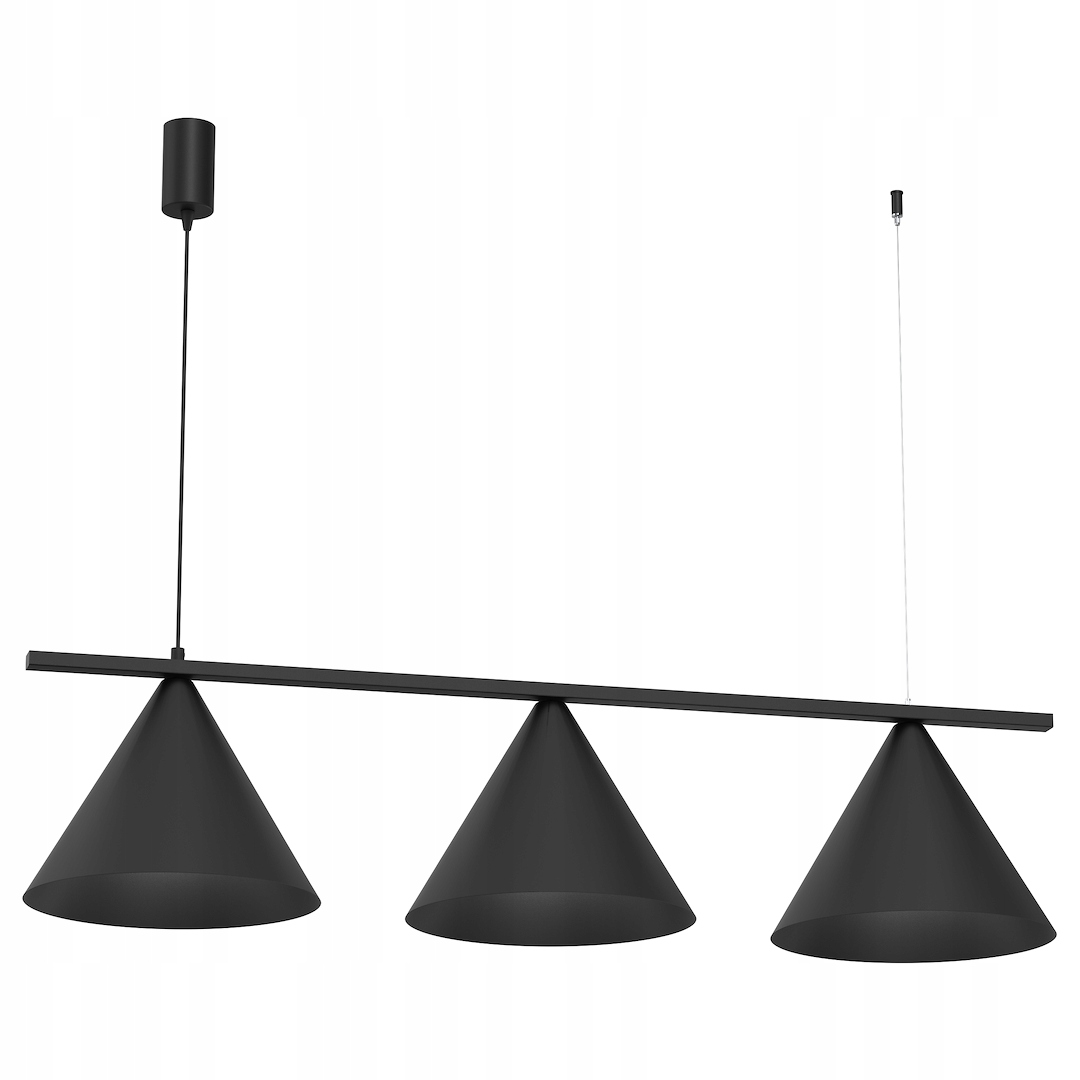 MiLAGRO Závesná lampa Capital čierna 3Xgx53 Stropný luster Osvetlenie