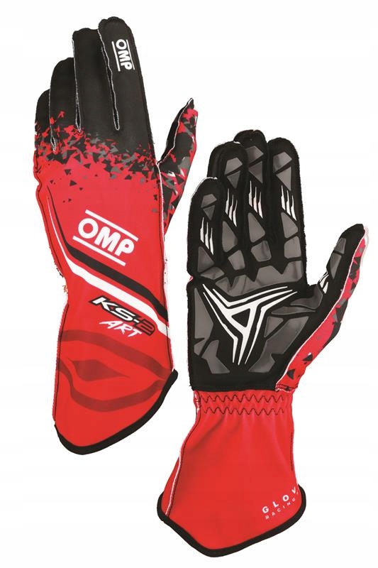 Kartingové rukavice Omp KS-2 Art '25 červené veľ. S