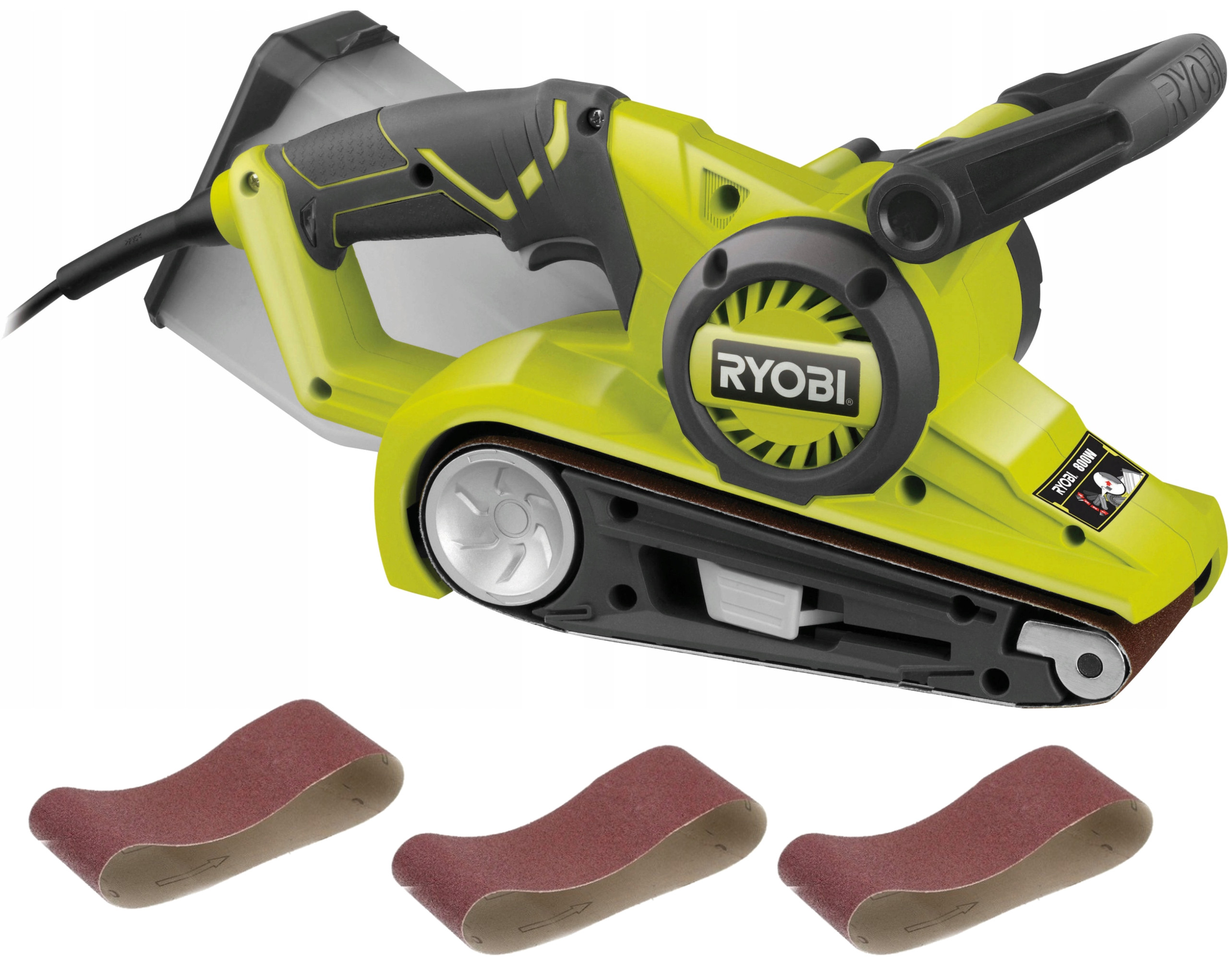 

Ryobi Szlifierka Taśmowa 800W 76MM EBS800 +3 taśmy