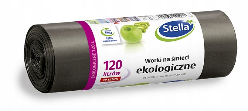 

Worki na śmieci ,ekologiczne,120 l 10szt czarny