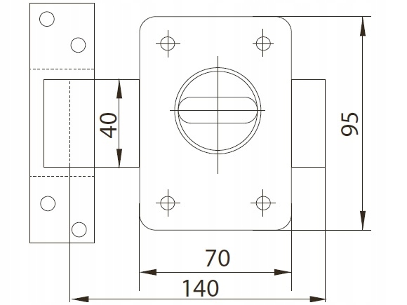 ZAMEK T99 WIERZCHNI Z WKŁADKĄ GERDA RIM H-PLUS ZASUWA DO DRZWI DRZWIOWA Marka inna