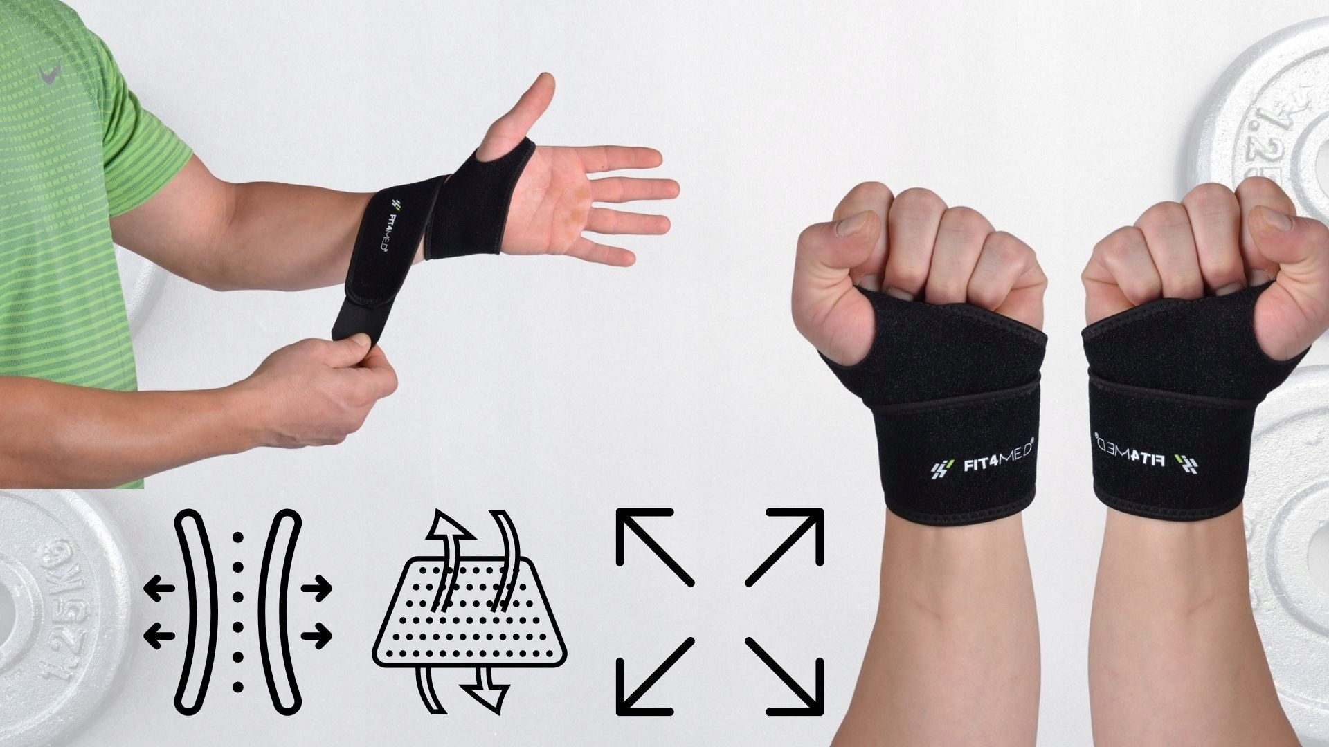 2X USZTYWNIACZE NADGARSTKÓW STABILIZATORY FIT4MED BARDZO DOBRZE USZTYWNIA Marka Fit4Med