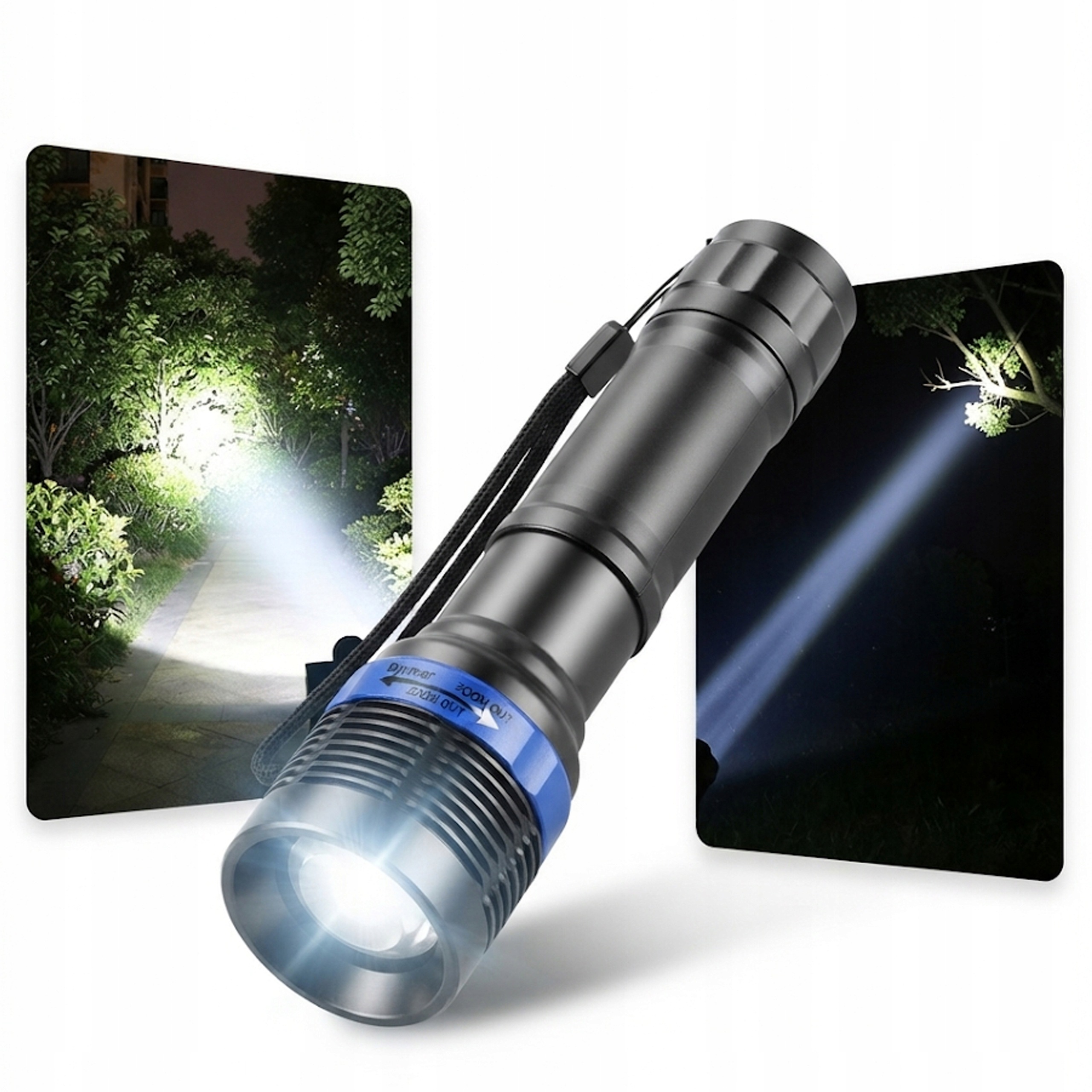 Latarka Led Mini Compact 40LM Zoom Regulacja Strumienia Światła