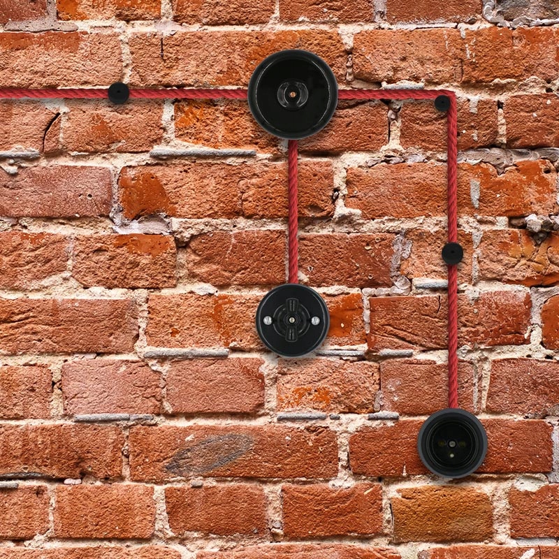 Gniazdo ceramiczne, VINTAGE, czarne DPM Rodzaj gniazda ścienne