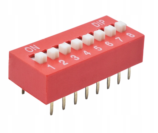 

Przełącznik Dip Switch x10 czerwony