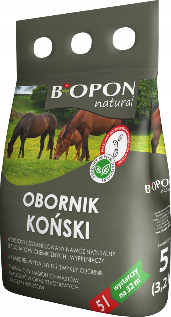 

Obornik granulowany koński Biopon Natural 5L