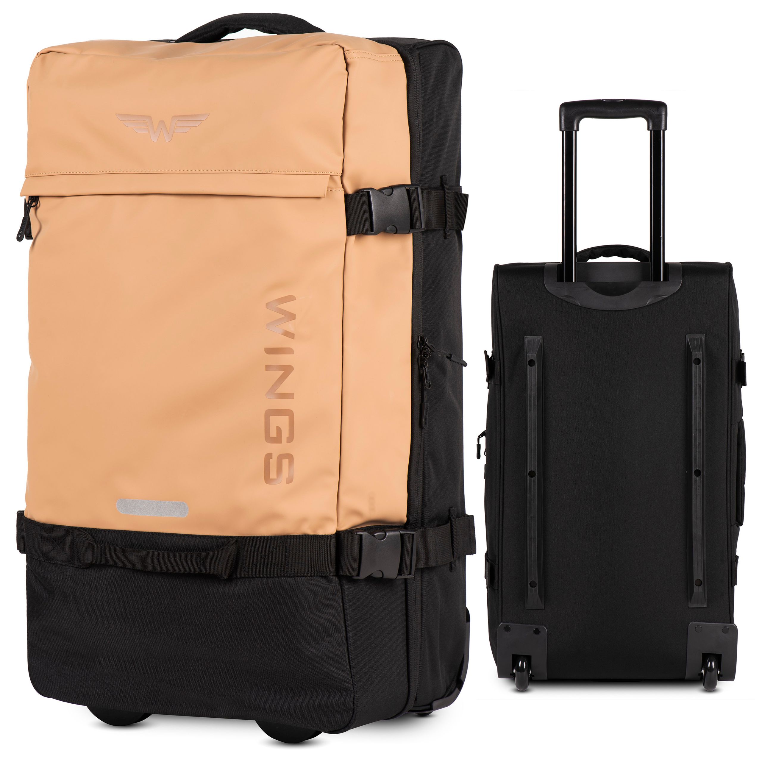 Látkový kufr s měkkým zavazadlem do letadla velký Ryanair Wizzair 66L Wings