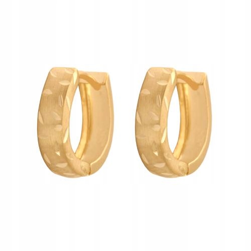 Náušnice ze zlata 585, šířka 11.5 mm, 0,89 g, elegantní, od klenotníka 14k