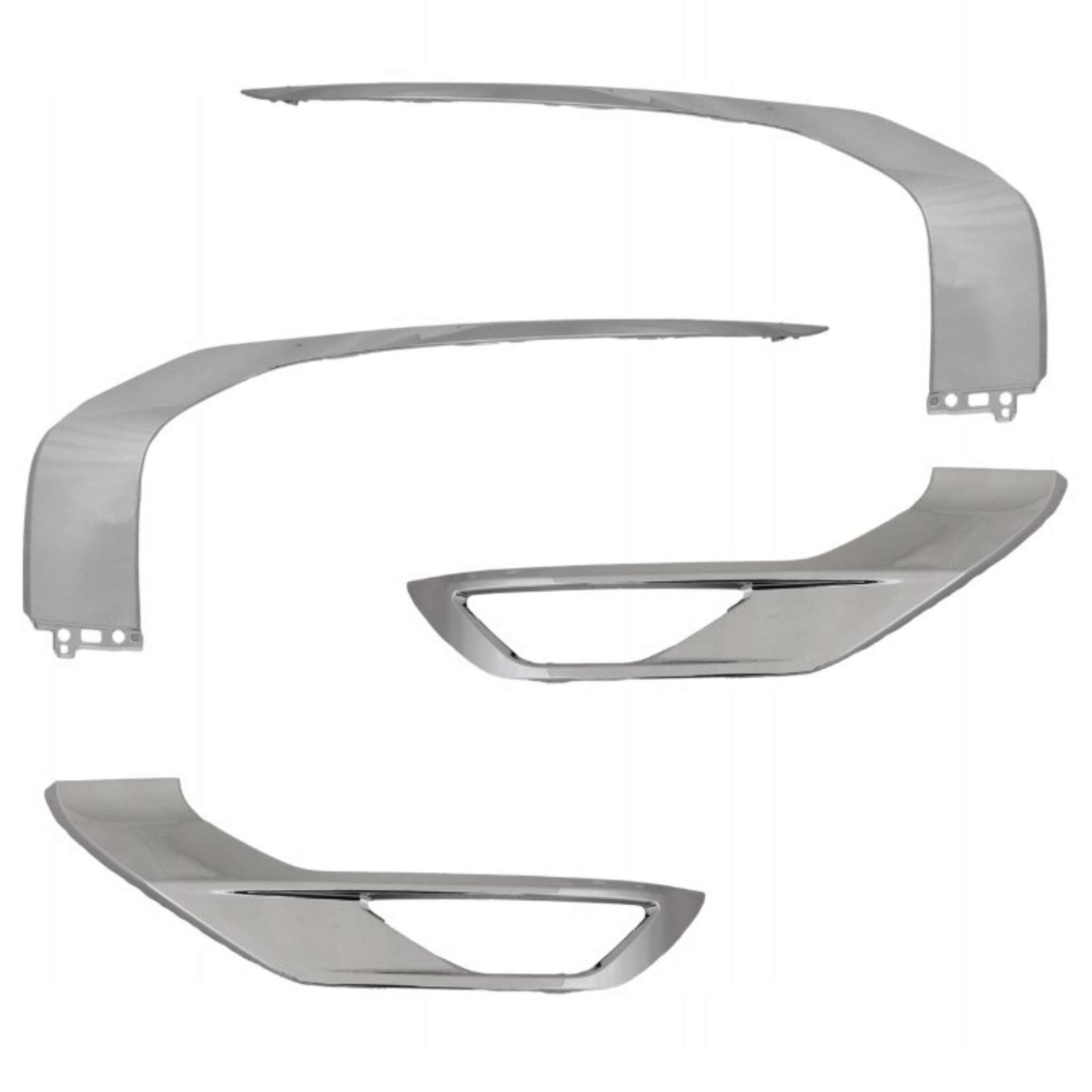 Mitsubishi Outlander IV 2001- Atrapy Lišty Nárazníku Horní+dolní Chrom L+p Sada