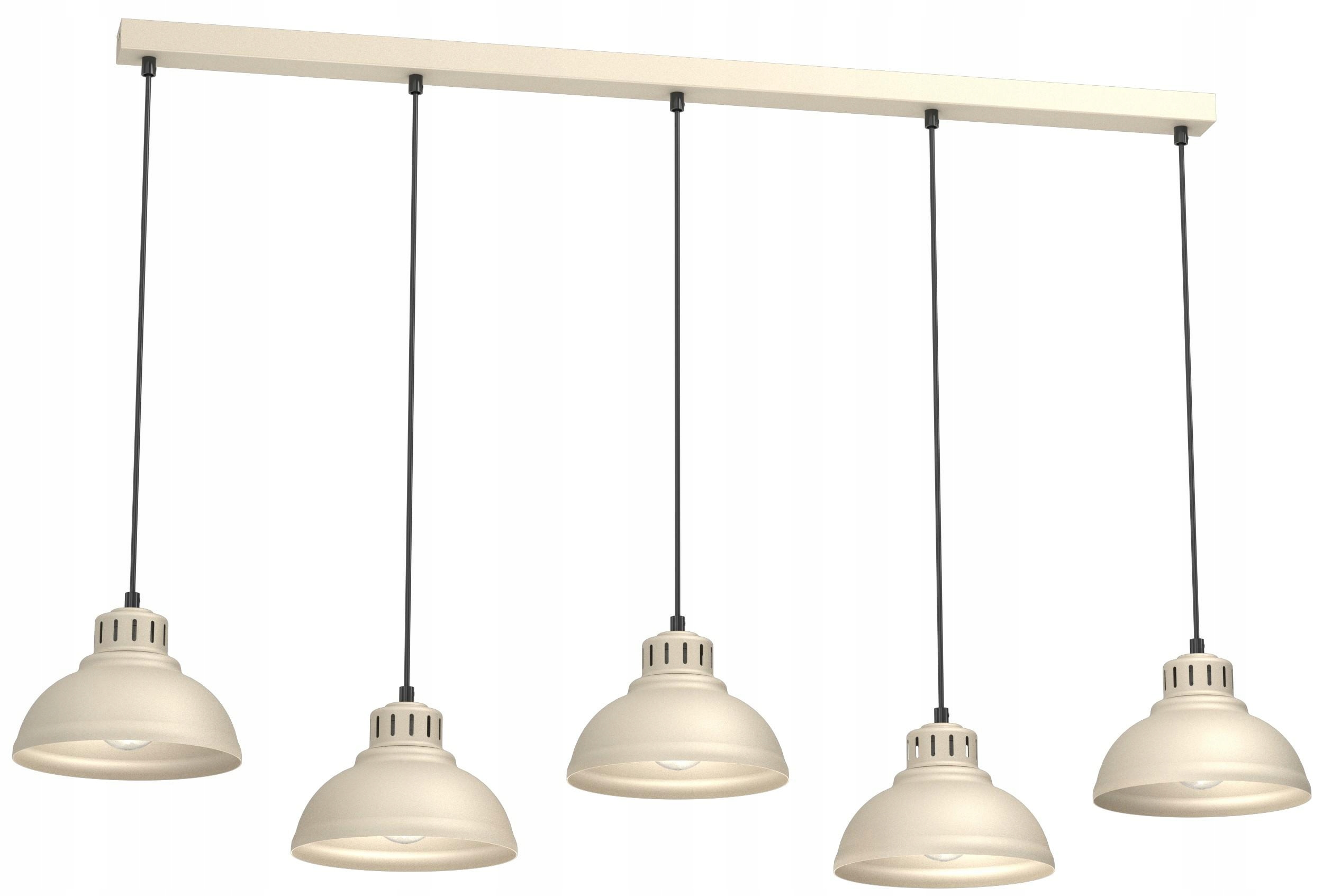 Závěsná lampa Sven Béžová Kovové stínítko elegantní jednoduchost do interiéru