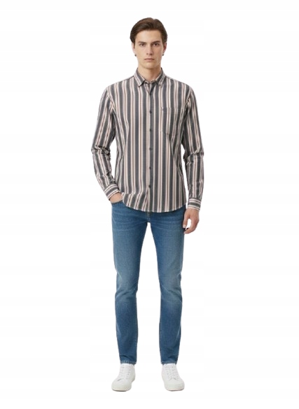 Selected Homme Pánská Pruhovaná Košile Z Bavlny A Elastanu L N1D