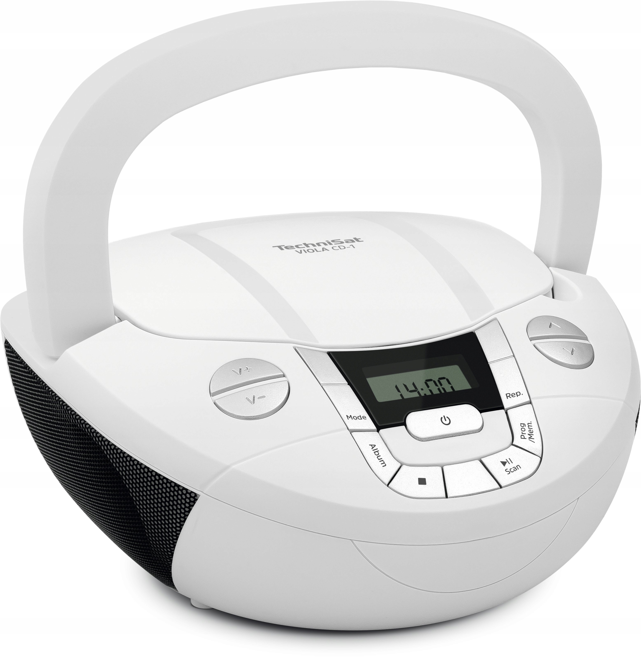 Radioodtwarzacz Technisat Viola CD-1 2W Bluetooth Zegar Białe