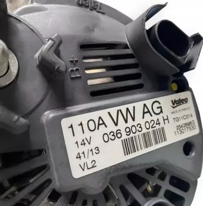 Alternator VALEO 036903024H 110A 14V AUDI SEAT SKODA VW 1.4 1.6 Typ samochodu Samochody osobowe