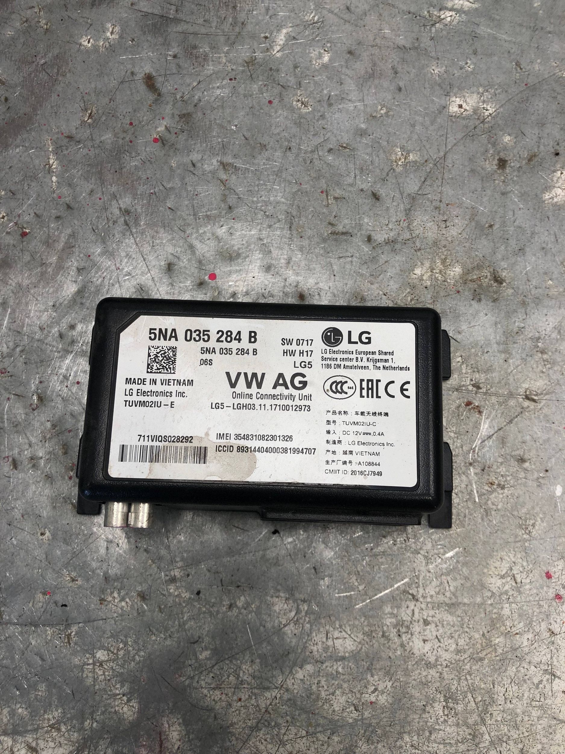module control unit USLUG ONLINE SKODA RAPID 5NA035284B