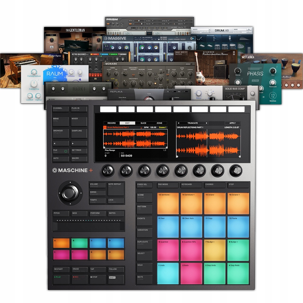 Native Instruments Maschine Plus + Komplete 14 Sel (Inc. 9 FREE Expansions) Kod producenta Maschine+ Plus
