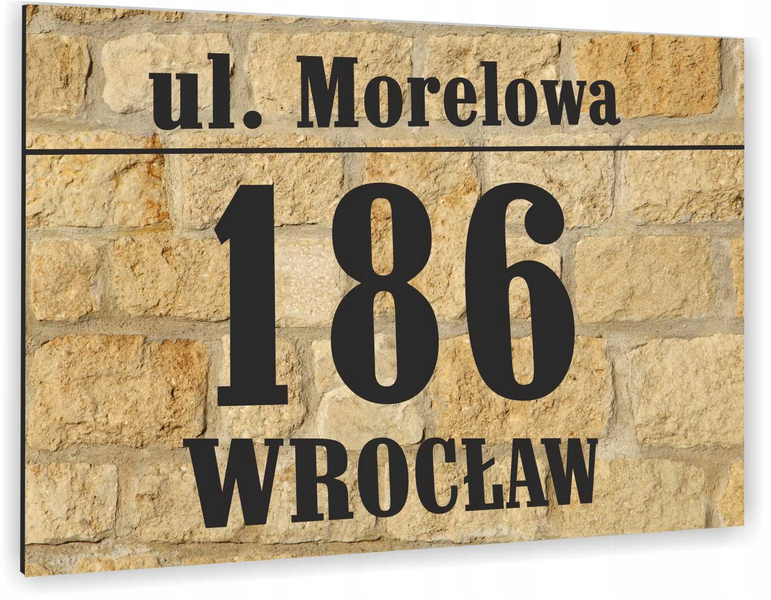 NUMER DOMU tabliczka adresowa tablica 40x30cm ALU