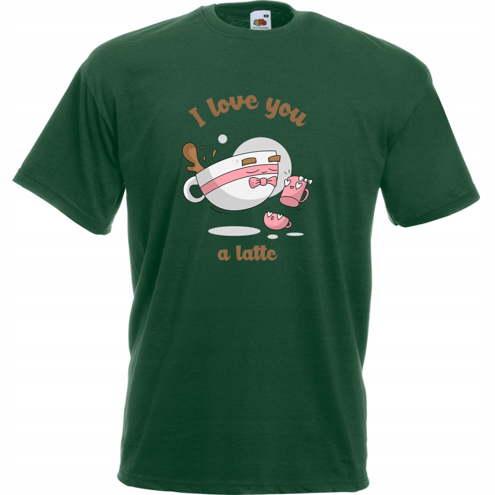 

Koszulka i love you a latte kawa XXL butelkowa