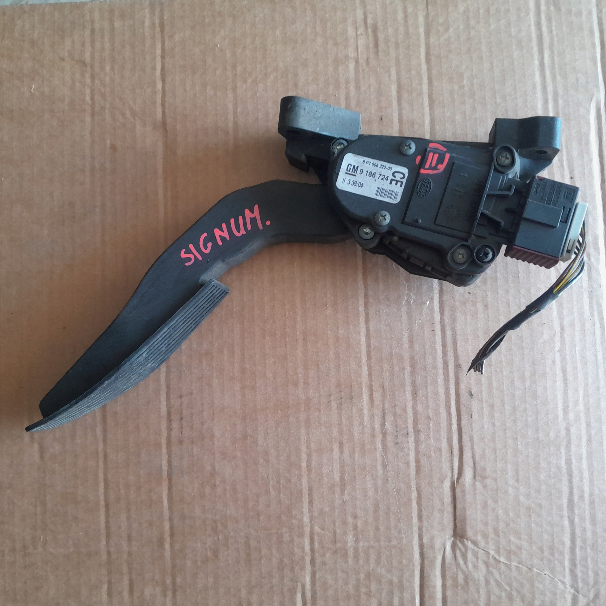 PEDAL POTENCJOMETR GAZU SAAB VECTRA C SIGNUM 9186724 CE