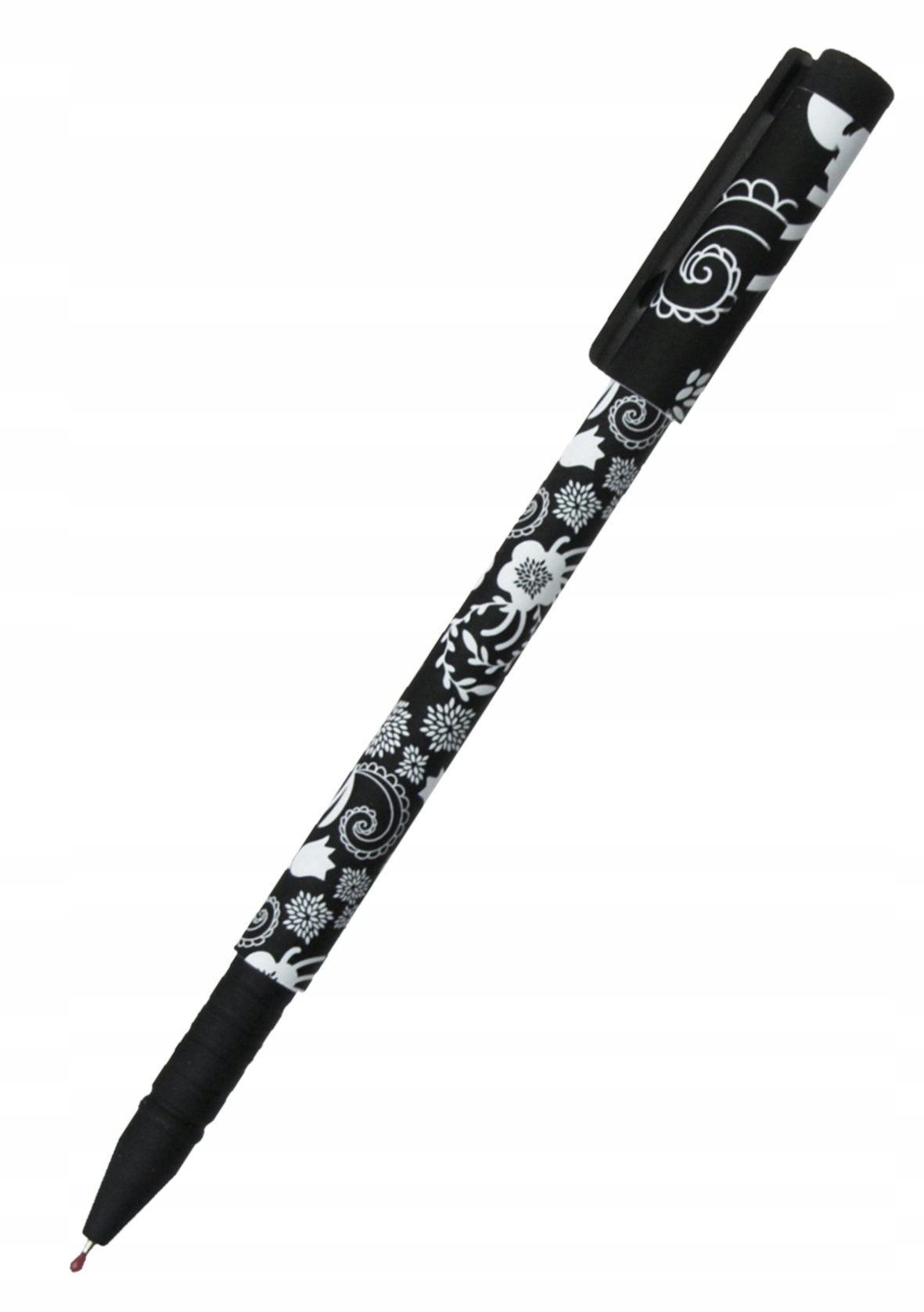 Guľôčkové pero Vinson Kvety čierno-biele 0,7mm