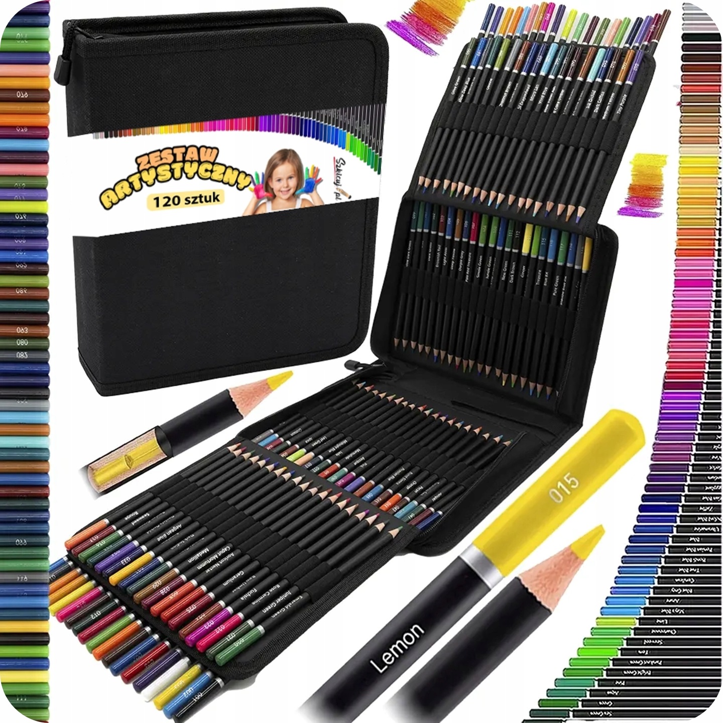 Velká Umělecká Sada Na Kreslení Pastelky 120 el.