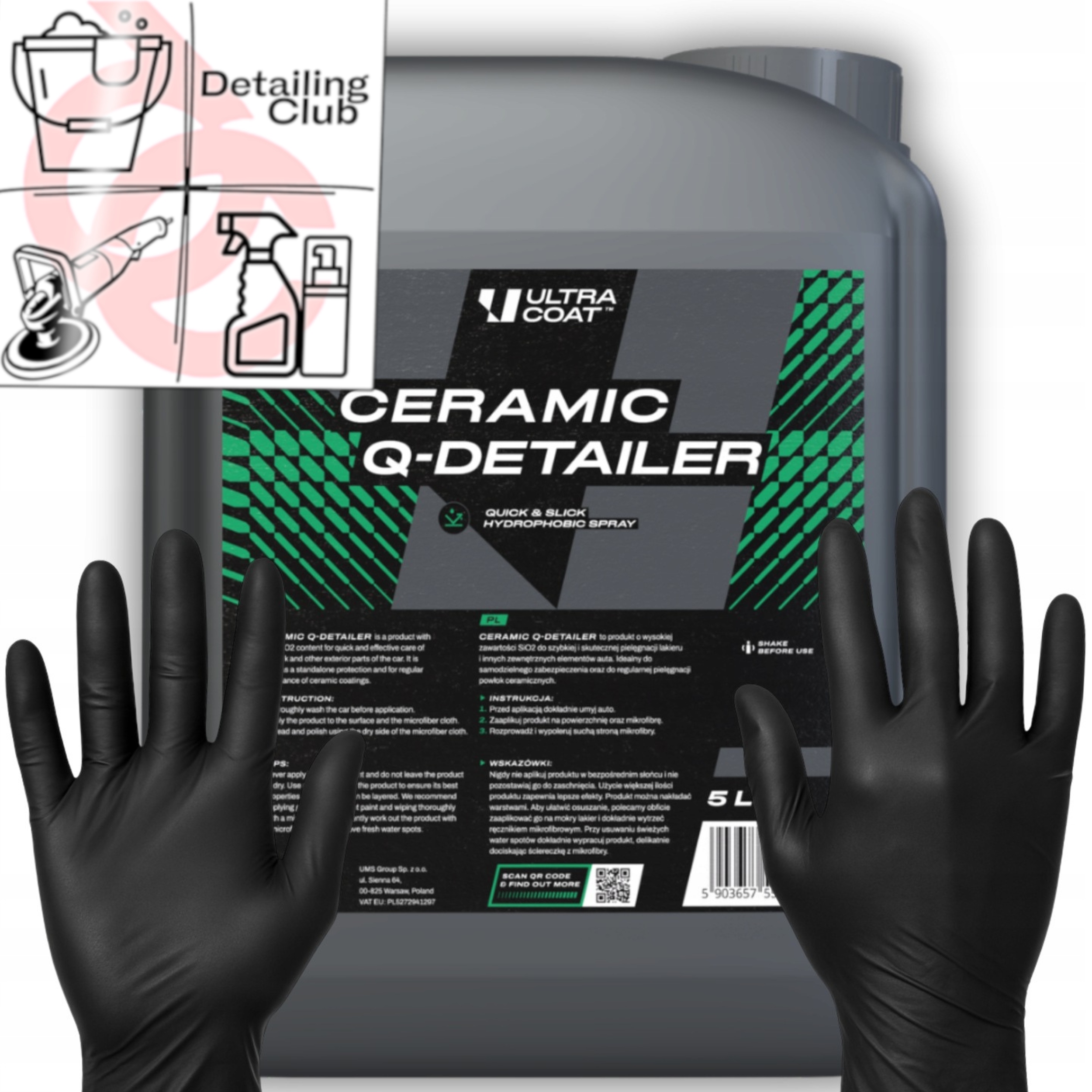 Ultracoat Ceramic Q-Detailer na nátery s kremenným leskom SiO2 5L