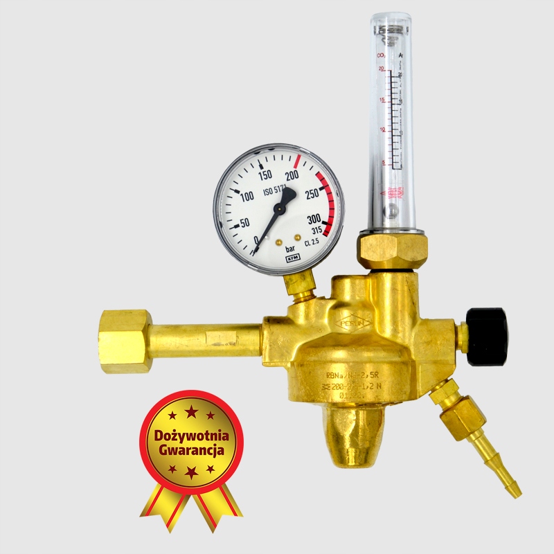 Perun Reduktor Plynu ARGON/CO2 RBNaNd2,5R Rotametr