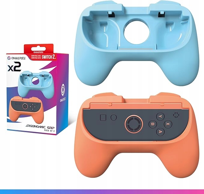 Grip Oniverse Nintendo Switch 2 – Zestaw 2 szt. Orange/Blue Zestaw uchwytów