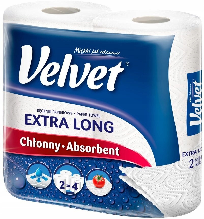 Velvet ręcznik papierowy Extra Long 4 rolki EAN (GTIN) 5901478998828