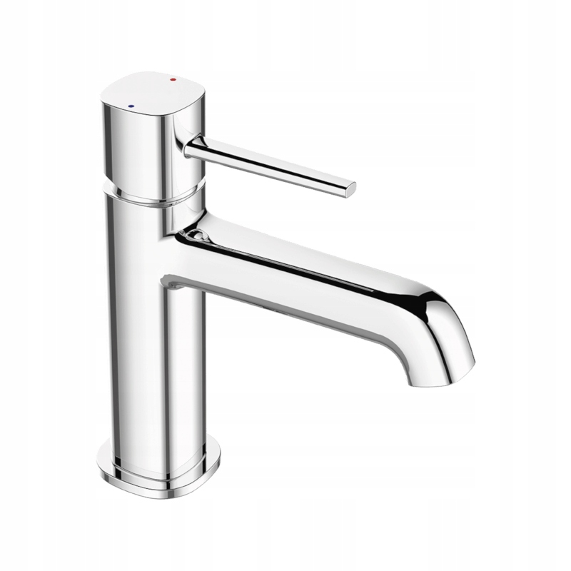 Stojanková Umývadlová Batéria S Nízkou Chrómovou Povrchovou Úpravou Laveo S Klik-klakovou Zátkou