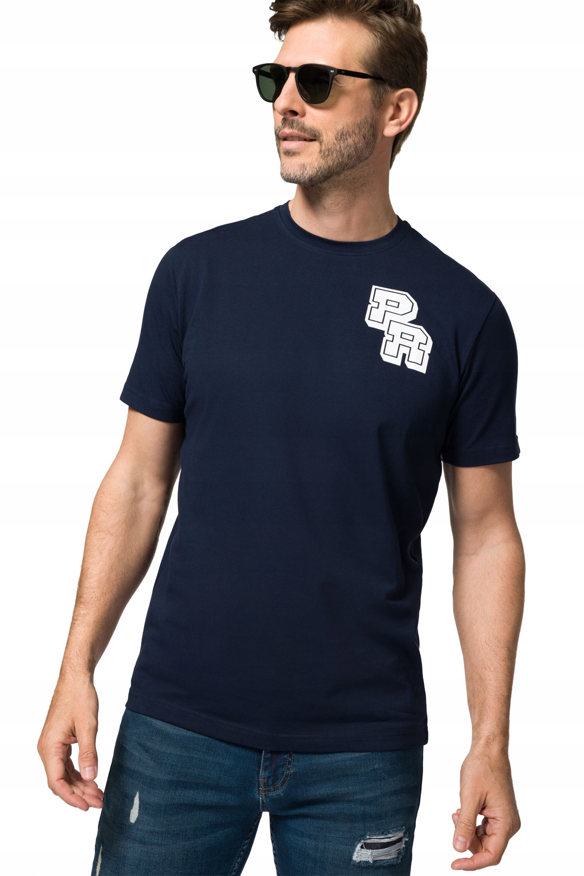

Koszulka T-shirt Granatowa Nadruk Próchnik PM1 XL