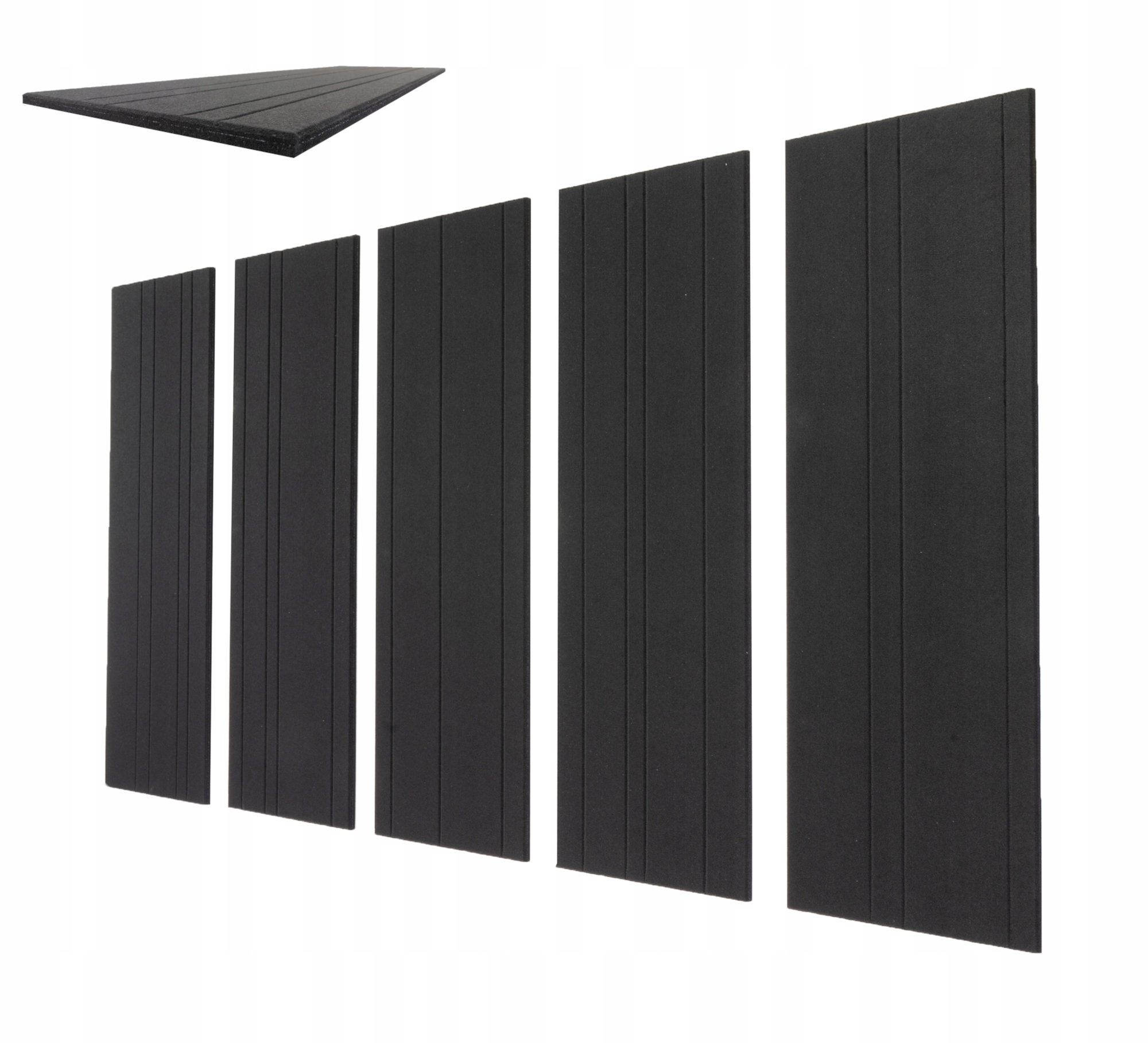 Sada akustických plstěných panelů Nezapalovatelné na zeď gr.1,2cm Černý atest