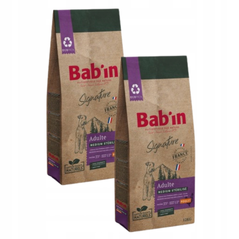 Bab'in Signature Medium Sterilized pro psy středních plemen 2 x 12 kg