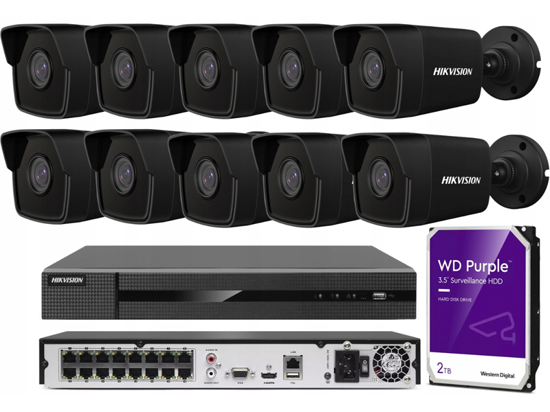 Kamera tubowa (bullet) Ip Hikvision Ip 4Mpx 10 Kamer IPCAM-B4 Blac