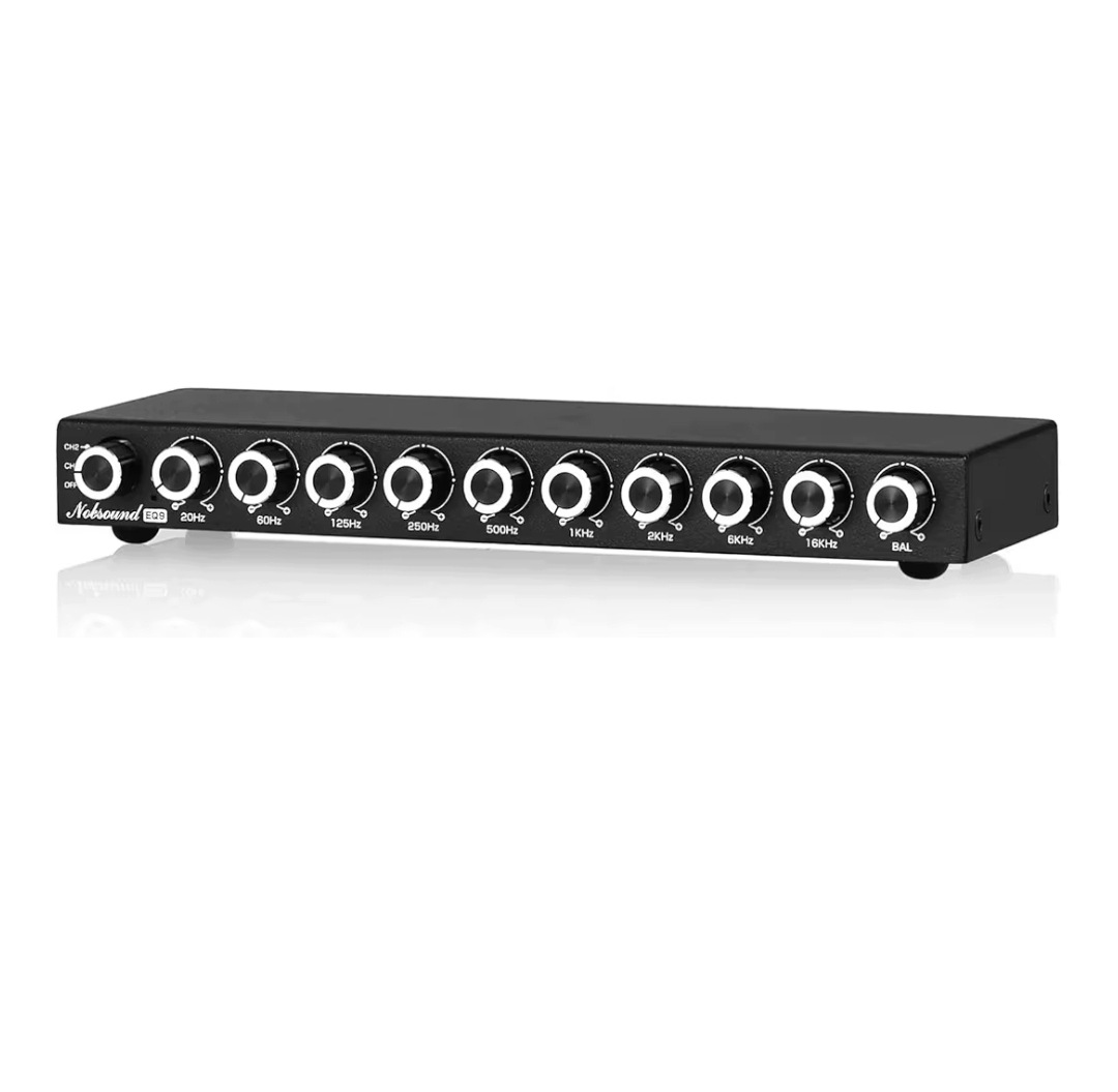 Nobsound HiFi 9pásmový stereo Eq předzesilovač analogový ekvalizér