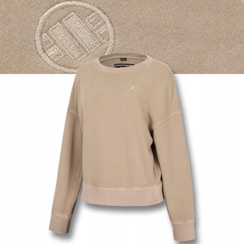 Dámská Mikina Pitbull Oversize Mikina bez kapuce Washed Manzanita Pohodlná