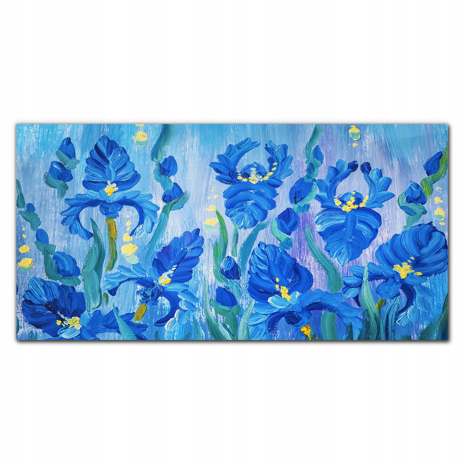 Obraz na plátne do obývačky Maľba s kvetmi 140x70