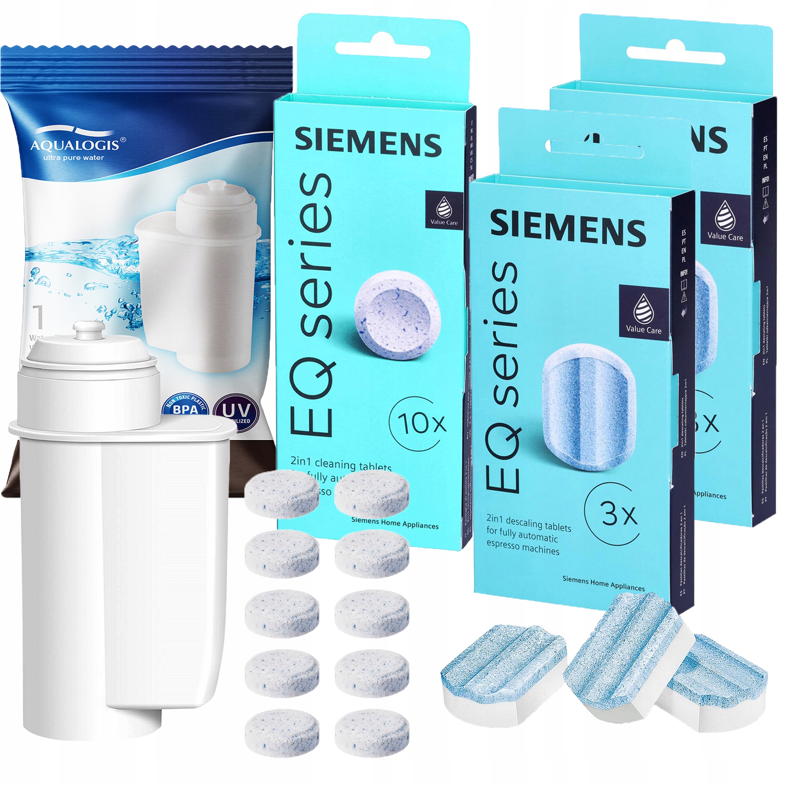 Levně Sada Siemens Tablety TZ80001+ 2xOdvápňovač TZ80002 Filtr do kávovaru