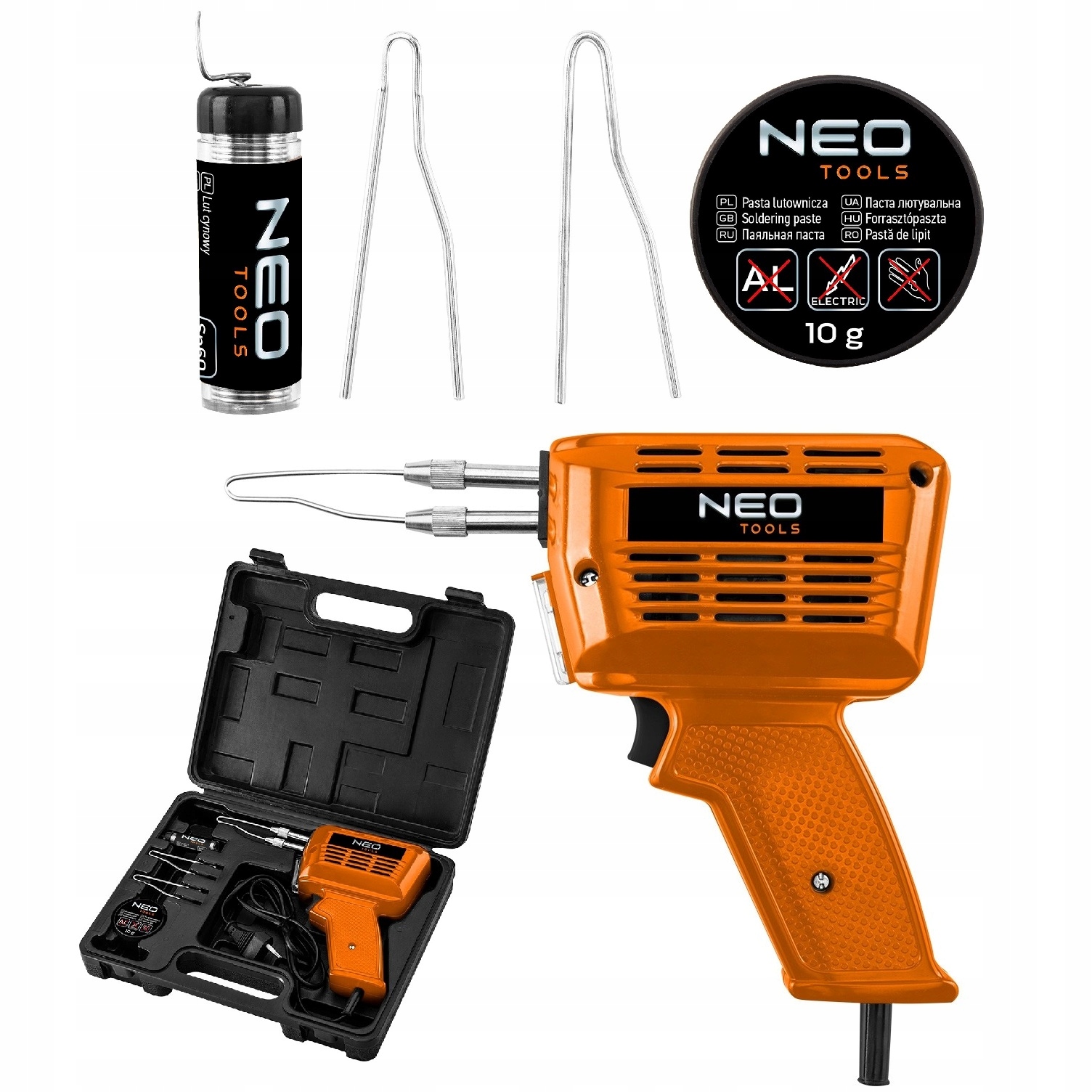 LUTOWNICA TRANSFORMATOROWA 150 W, NEO TOOLS 19-151 W WALIZCE Moc 150 W