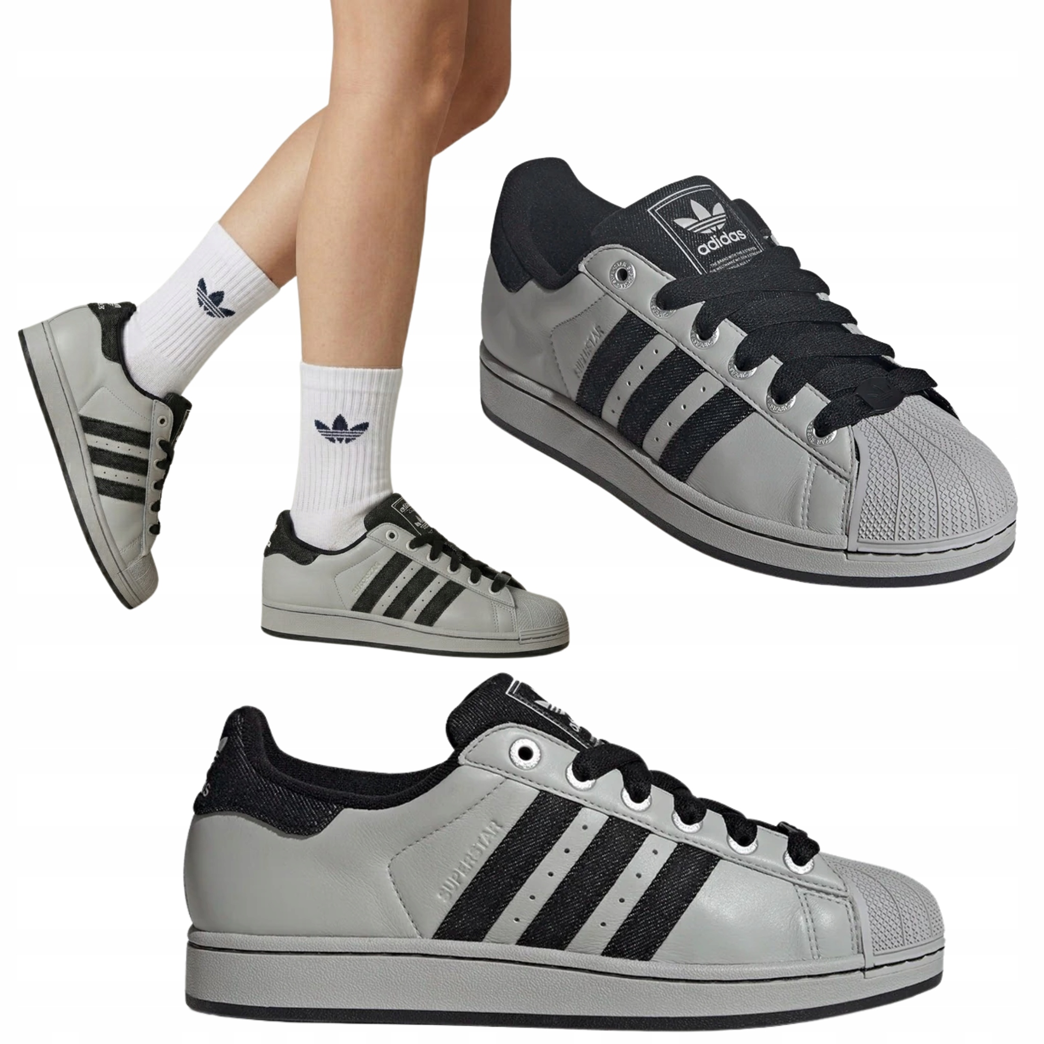 Tenisky Adidas Superstar II JP8760 Šedé, černá kůže 36 2/3
