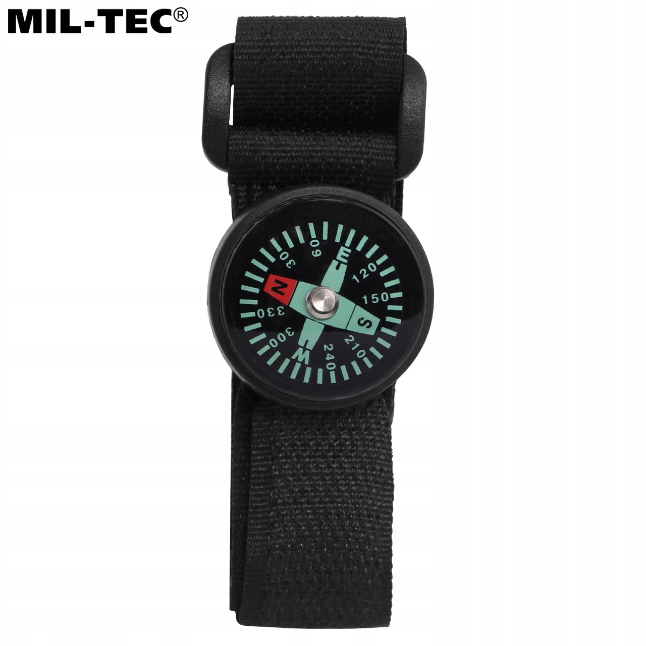 Kompas Turystyczny Mil-Tec Kompas na Rękę Busola Mini Czarny Marka Mil-Tec