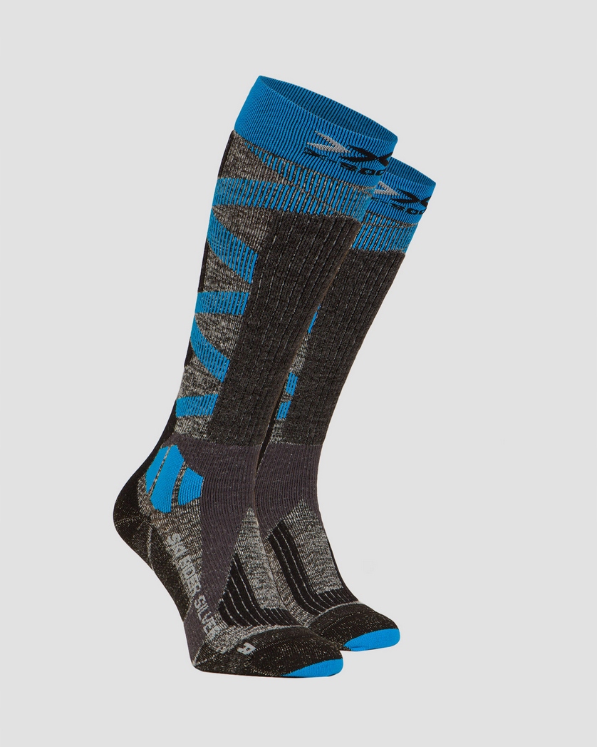 Ponožky X-Socks Ski Rider Silver 4.0 modrá/šedá 39-41