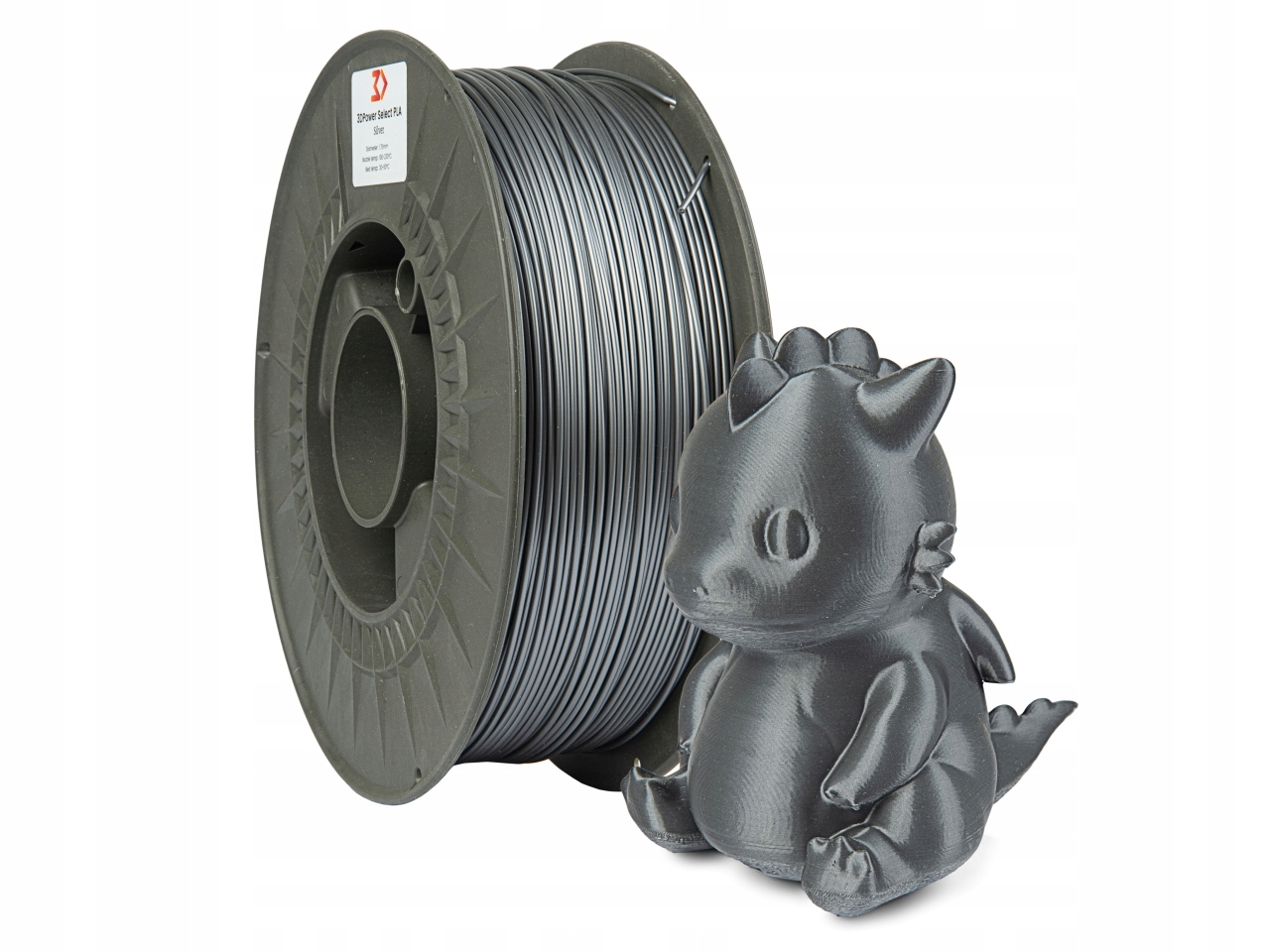Filament 3DPower Select PLA 1.75mm Silver SREBRNY 1kg