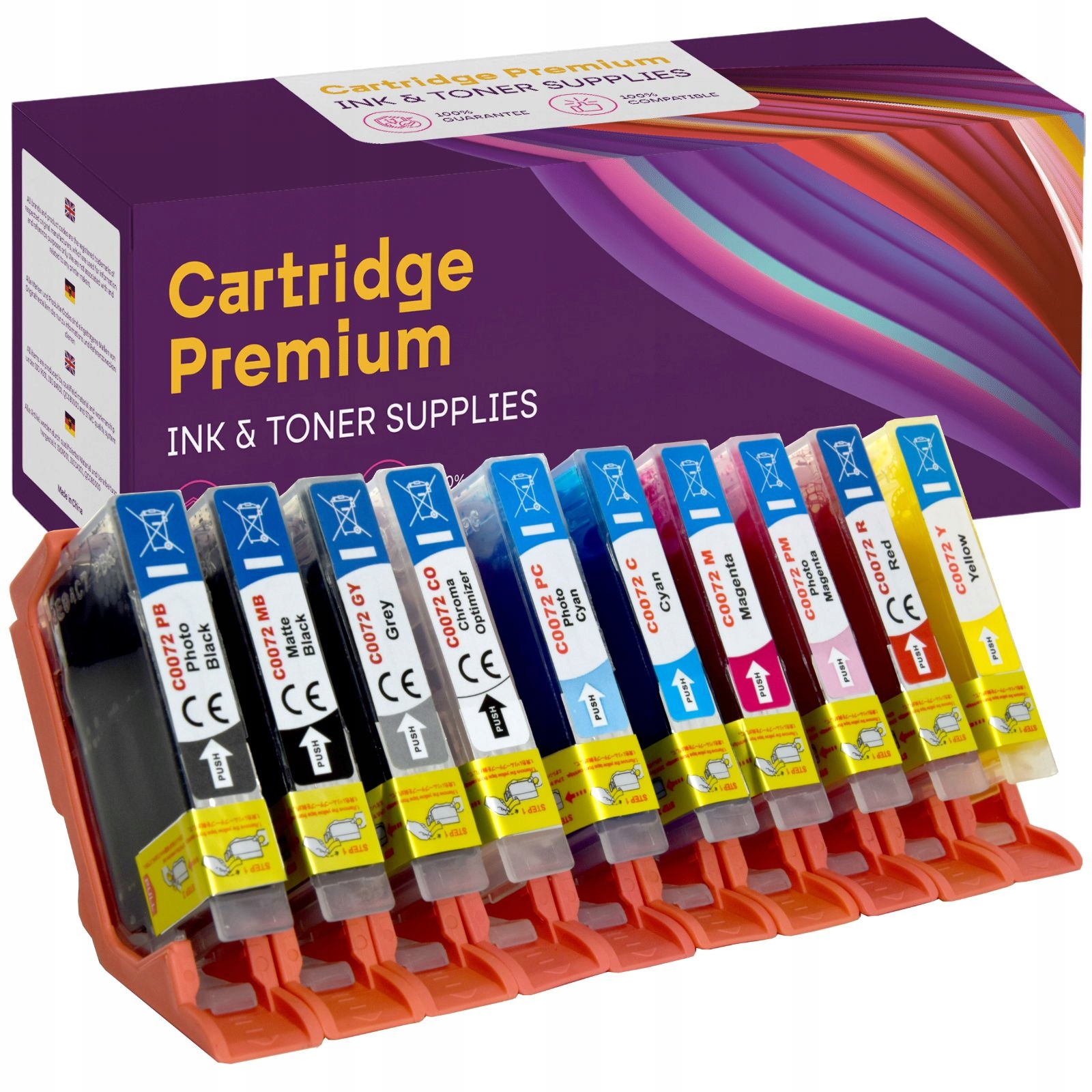 10x Inkoust pro Canon Pixma Pro 10 10S PGI-72 Set