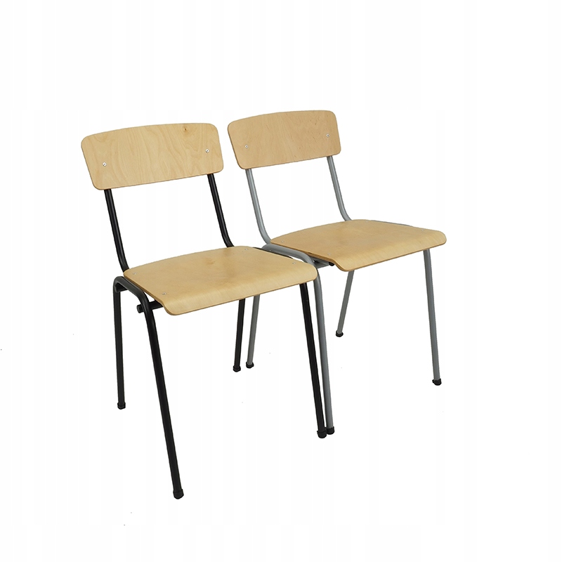 krzesło kolor aluminium do szkoły sali stołówki Wysokość mebla 80.5 cm