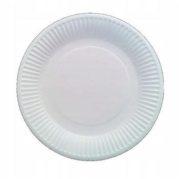 

Jednorazowe talerze papierowe białe 18 cm Horeca