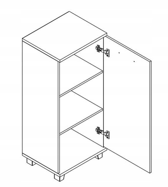Komoda drzwi 50 cm mała szafka dąb sonoma X5 Kod producenta x5s