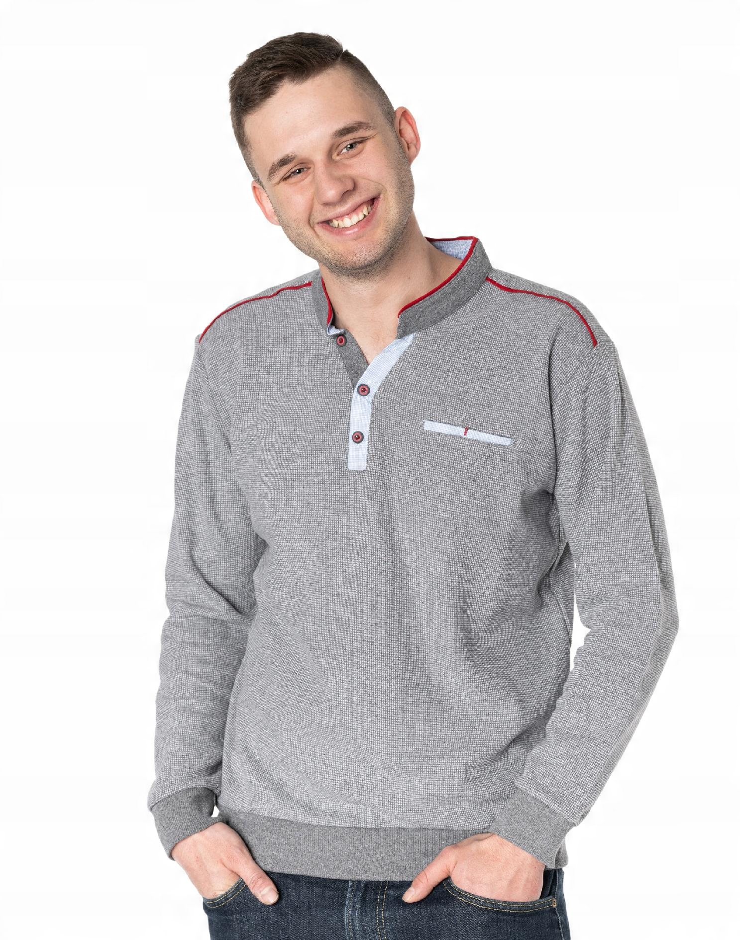 

Cienki Sweterek Męski Rozpinany Bluza 8665-05 r M