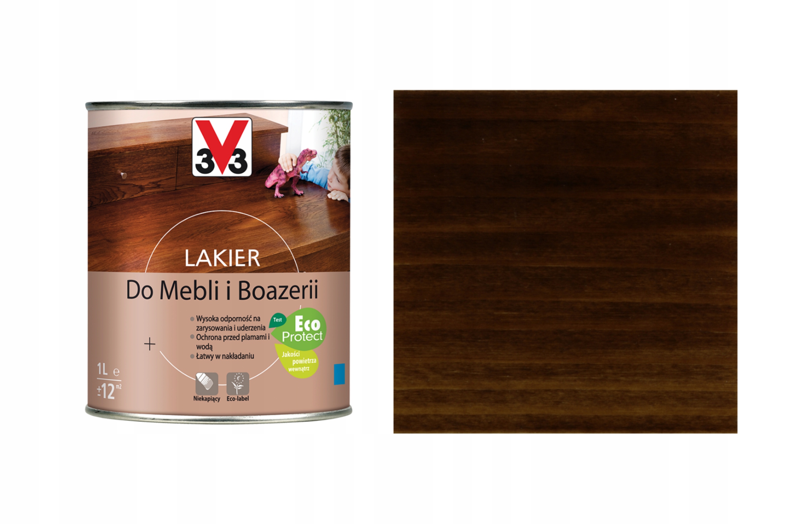 

V33 Lakier Do Mebli i Boazerii Dąb Ciemny 1L