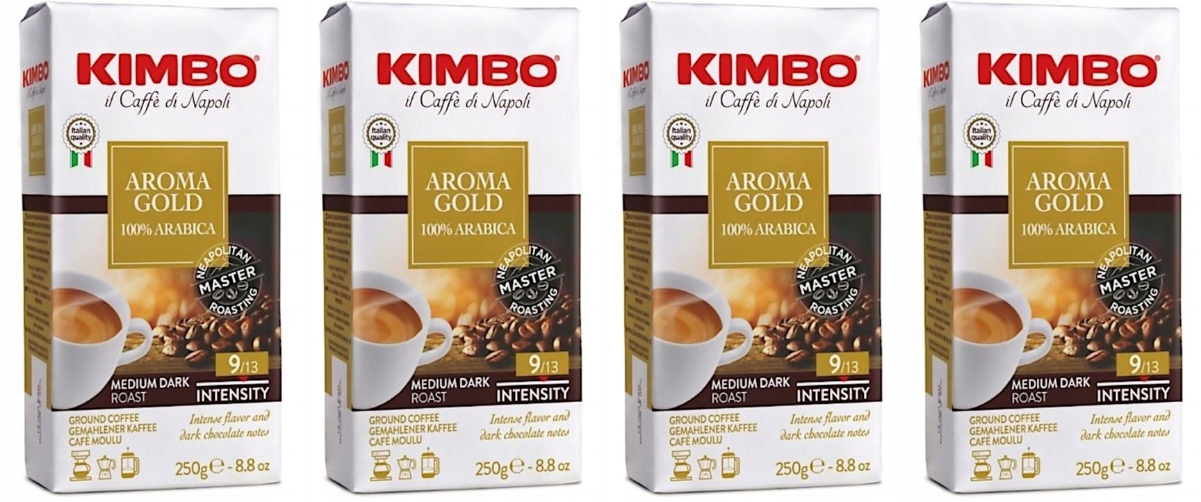 Kawa mielona Kimbo 4 x 250 g Aroma Gold